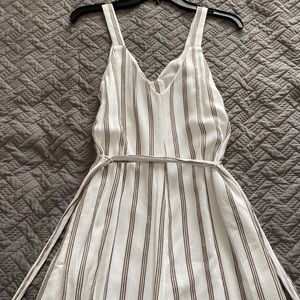 A white stripped romper